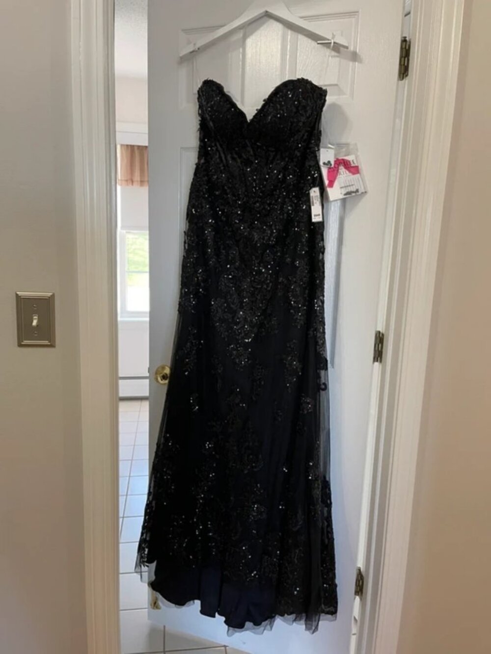Morilee Black Beaded Gown